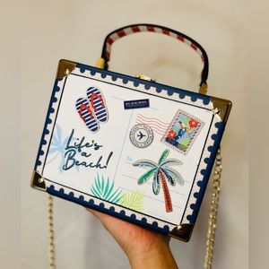 ALDO limited edition crossbody bag | life is a beach | blue crossbody bag |